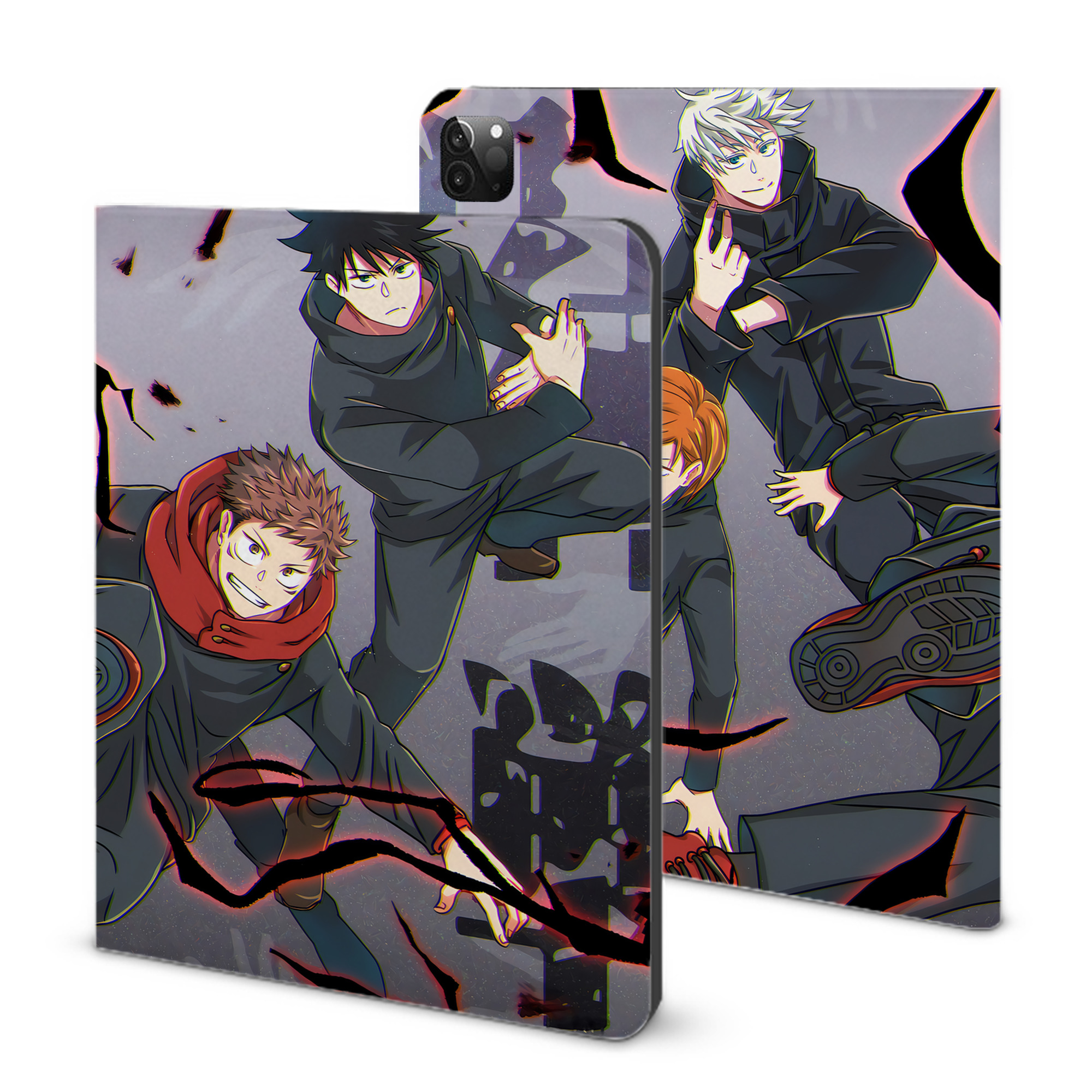 （画像用） 呪術廻戦 Jujutsu Kaisen IPadケース ペンホルダー付き ブックスタイルデザイン